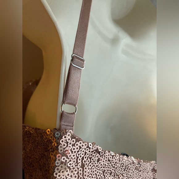 Revamped La Nuit Rose Gold Spaghetti Strap Bustier with Zipper! 3 XS, 2 S, 2 M! - Picture 7 of 13